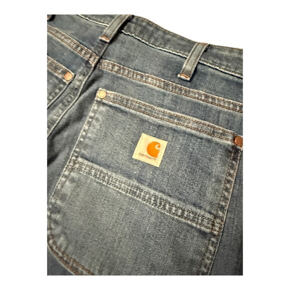 Carhartt Women’s Rugged Flex Relaxed Fit Double Front Jeans BD5110-W Size 8 Tall - Picture 1 of 9